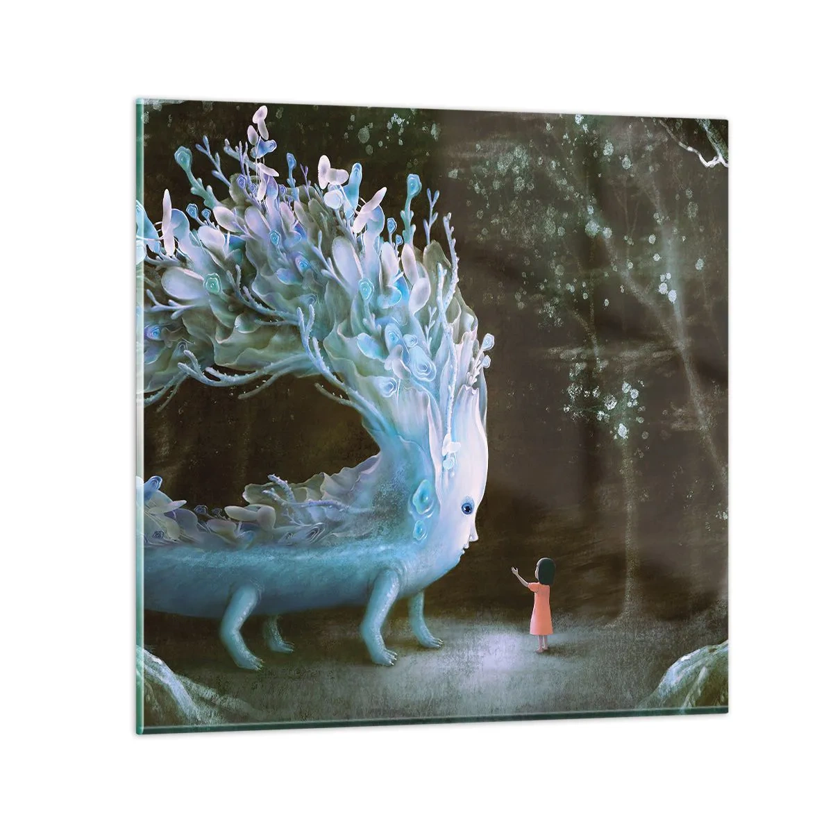 Cuadro sobre vidrio - Impresiones sobre Vidrio - Una reunión fantástica - 30x30 cm