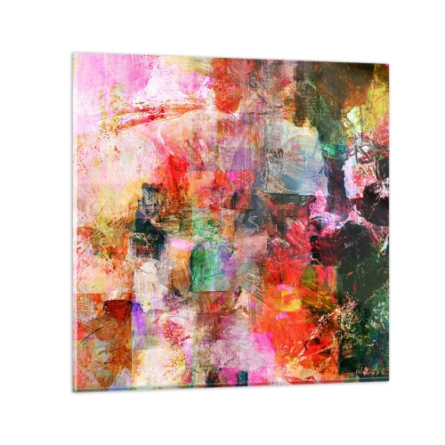 Cuadro sobre vidrio - Impresiones sobre Vidrio - Un viaje a través del rosa - 30x30 cm
