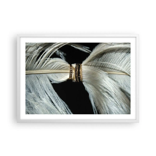 Póster en marco blanco - ...y no te dejaré.... - 70x50 cm