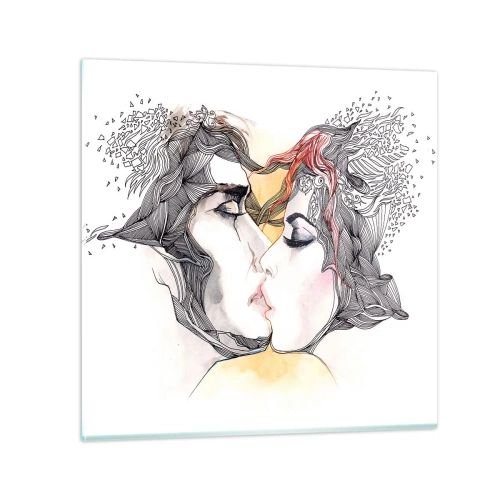 Cuadro sobre vidrio - Impresiones sobre Vidrio - El mundo no importa - 40x40 cm