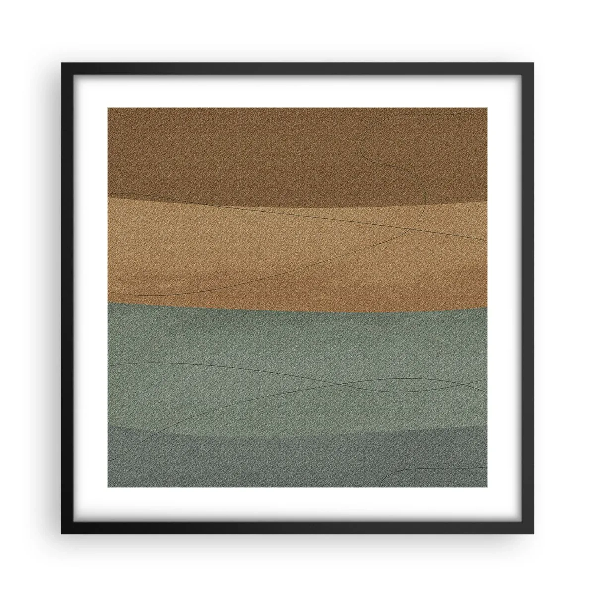 Póster en marco negro - Composición horizontal - 50x50 cm