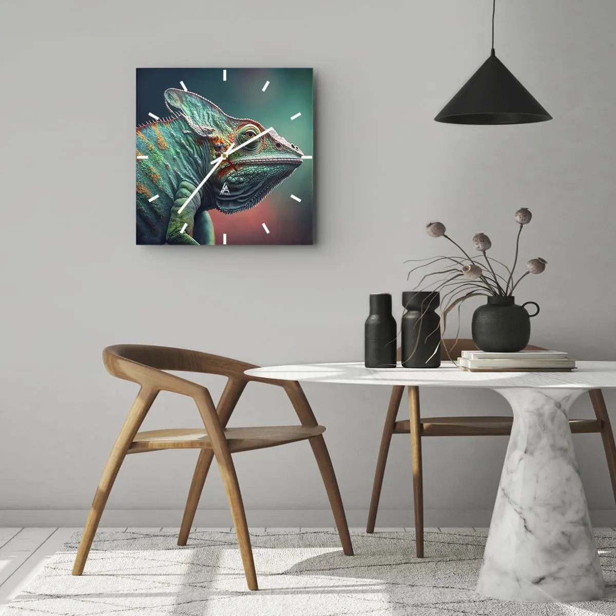 Reloj de pared - Reloj de vidrio - ¿Puedes verme? No está bien... - 30x30 cm