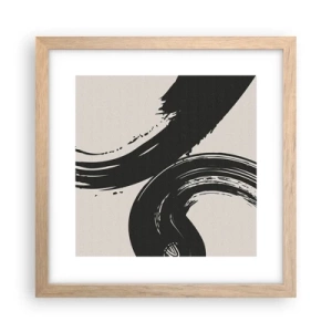 Póster en marco roble claro - Barrido y circular - 30x30 cm