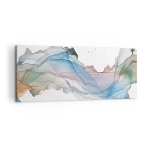 Cuadro sobre lienzo - Impresión de Imagen - Hacia las montañas de cristal - 100x40 cm