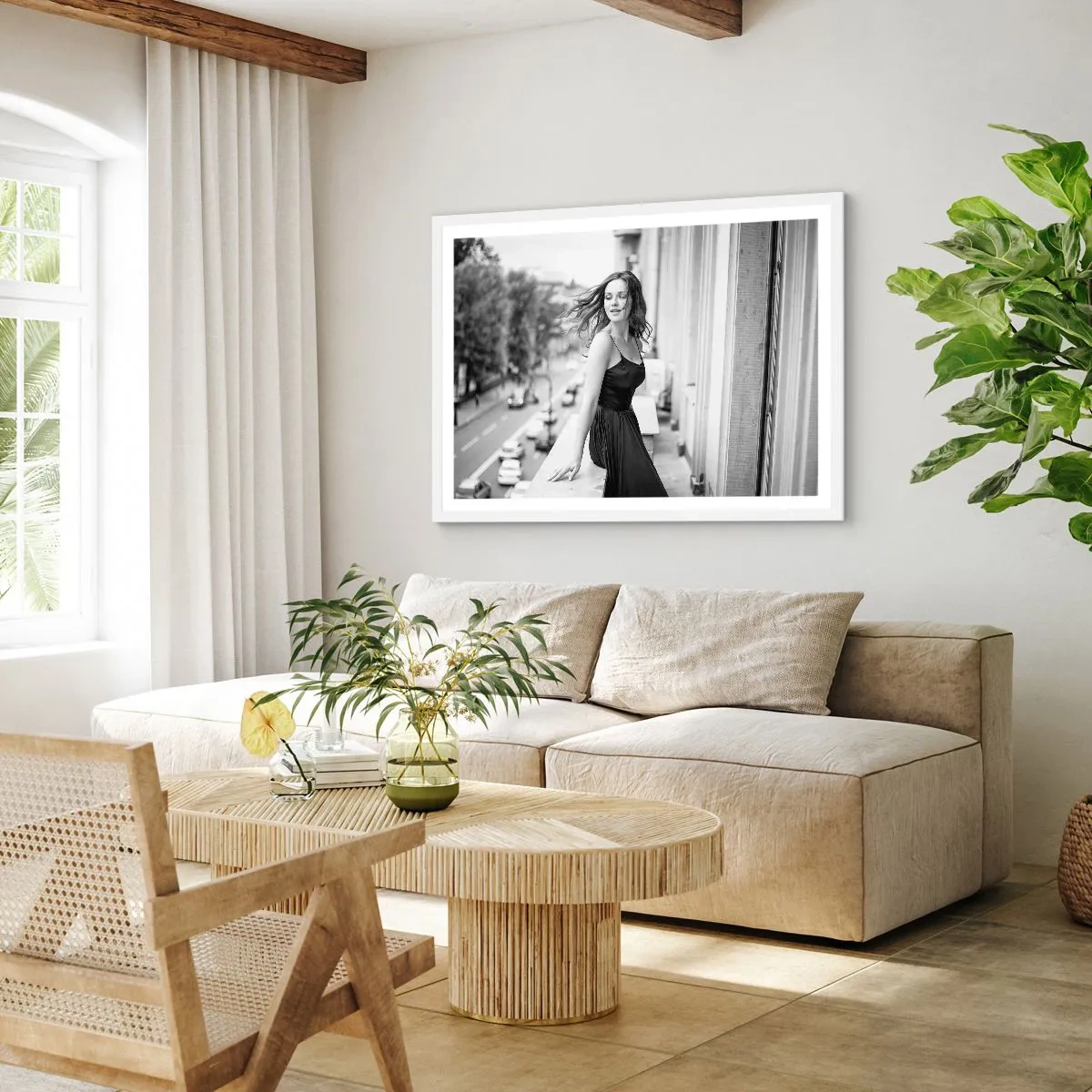 Póster en marco blanco - Ciertamente, parisina - 70x50 cm