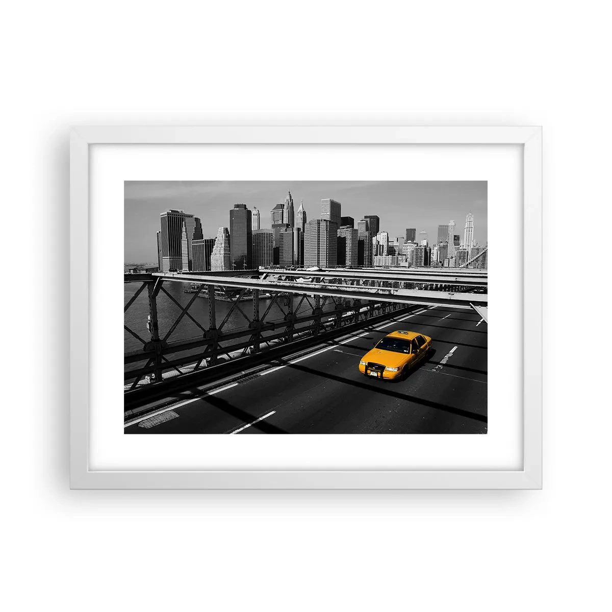 Póster en marco blanco - El color de la gran ciudad - 40x30 cm