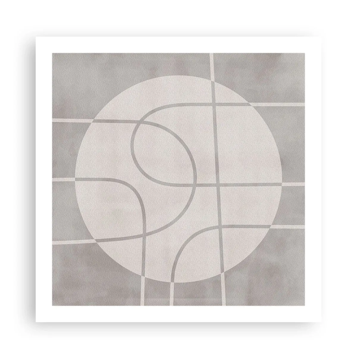 Póster - Circular y rectilíneo - 60x60 cm