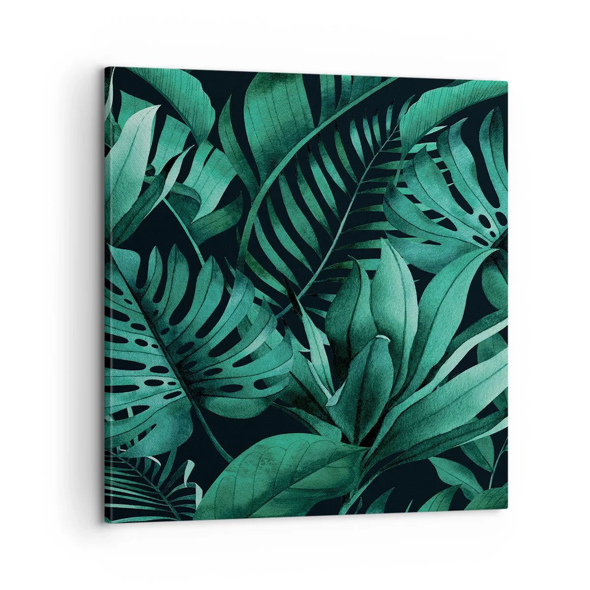 Cuadro sobre lienzo - Impresión de Imagen - Profundidad del verde tropical - 60x60 cm