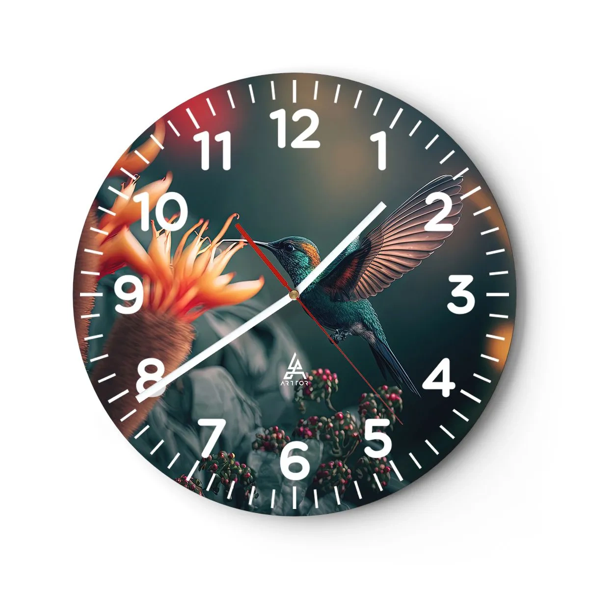 Reloj de pared - Reloj de vidrio - Una vida verdaderamente colorida - 30x30 cm