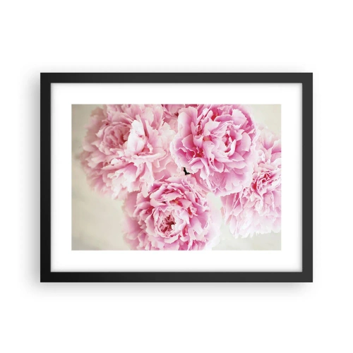 Póster en marco negro - En el esplendor del rosa - 40x30 cm