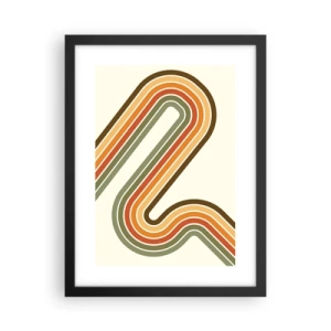 Póster en marco negro - Zigzagueando hasta su destino - 30x40 cm