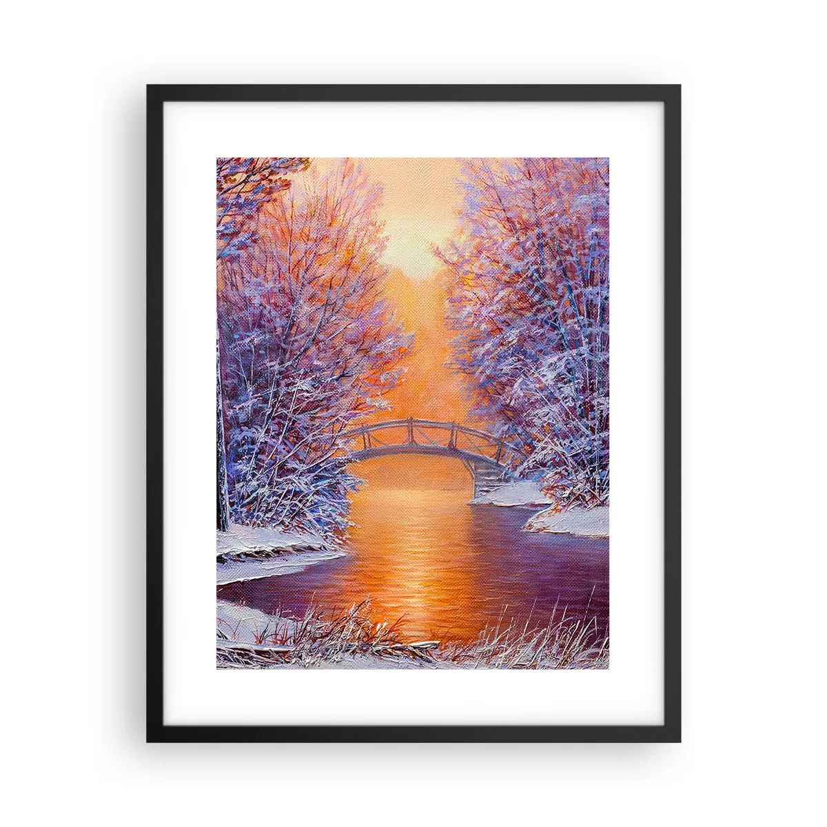 Póster en marco negro - Reunámonos aquí - 40x50 cm