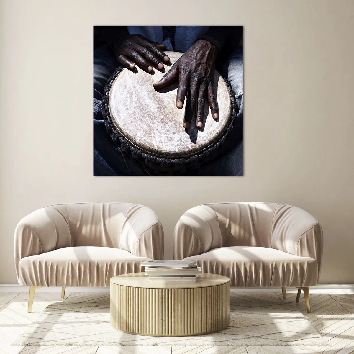 Cuadro sobre vidrio - Impresiones sobre Vidrio - Vive a tu ritmo - 70x70 cm