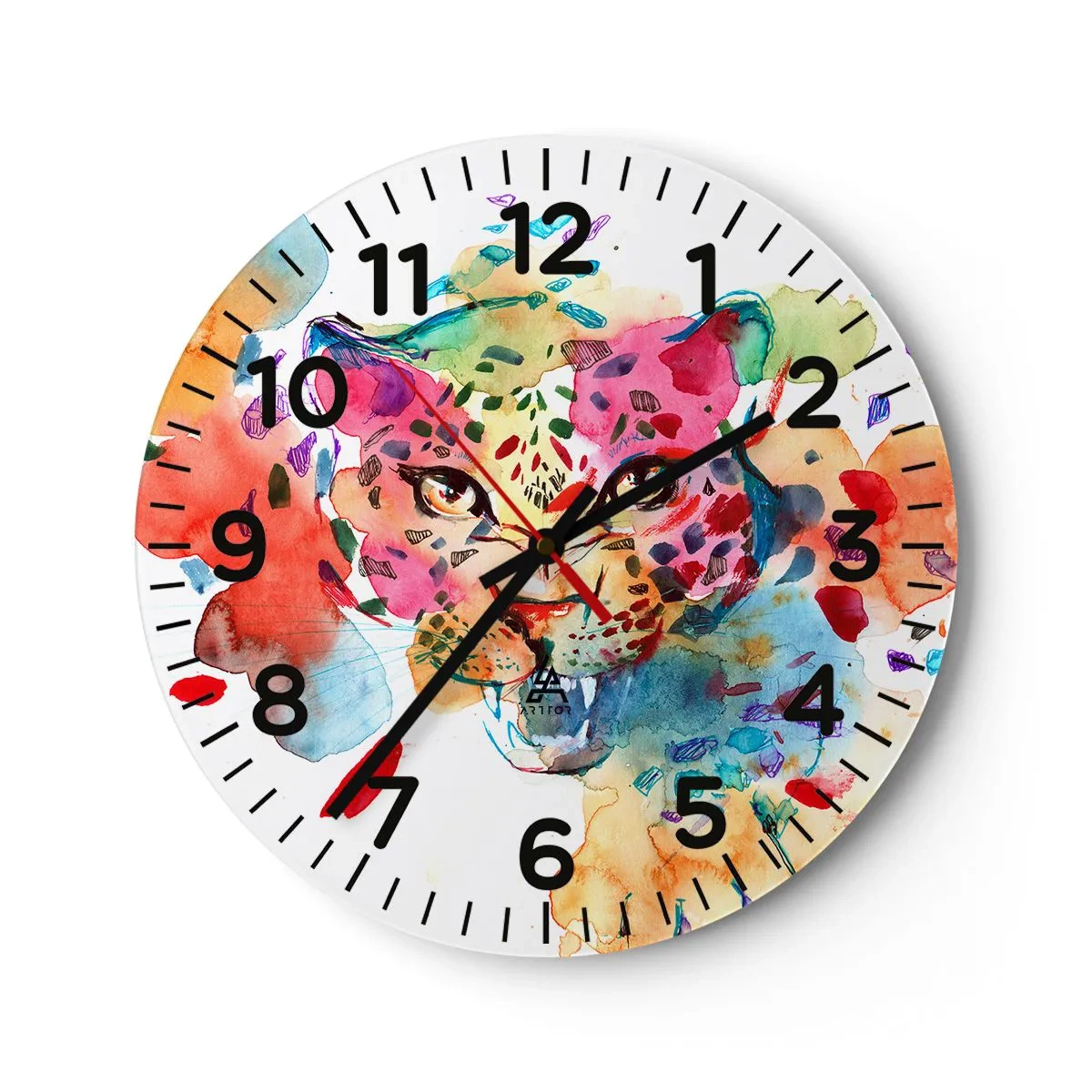 Reloj de pared - Reloj de vidrio - La bella y la bestia - 30x30 cm