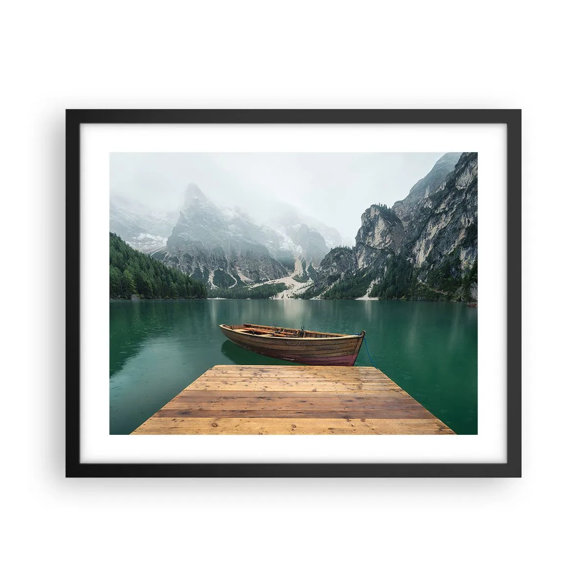 Póster en marco negro - Paisaje inolvidable - 50x40 cm