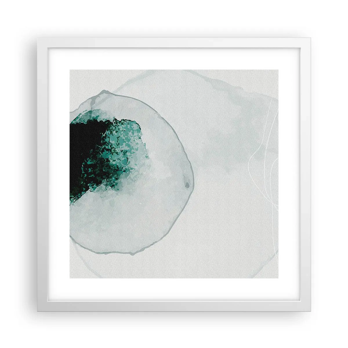 Póster en marco blanco - En una gota de agua - 40x40 cm
