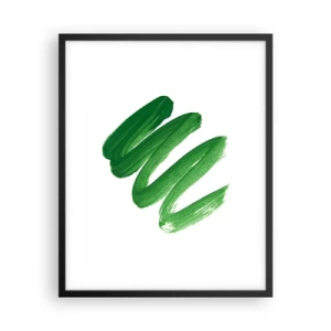 Póster en marco negro - Una broma verde - 40x50 cm