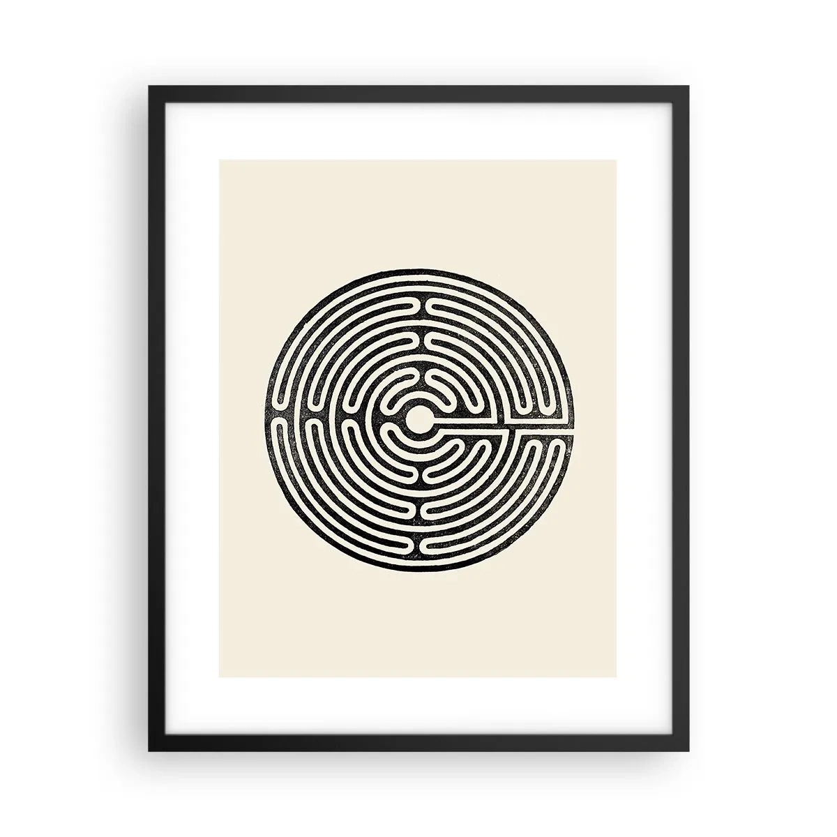Póster en marco negro - Orden misterioso - 40x50 cm