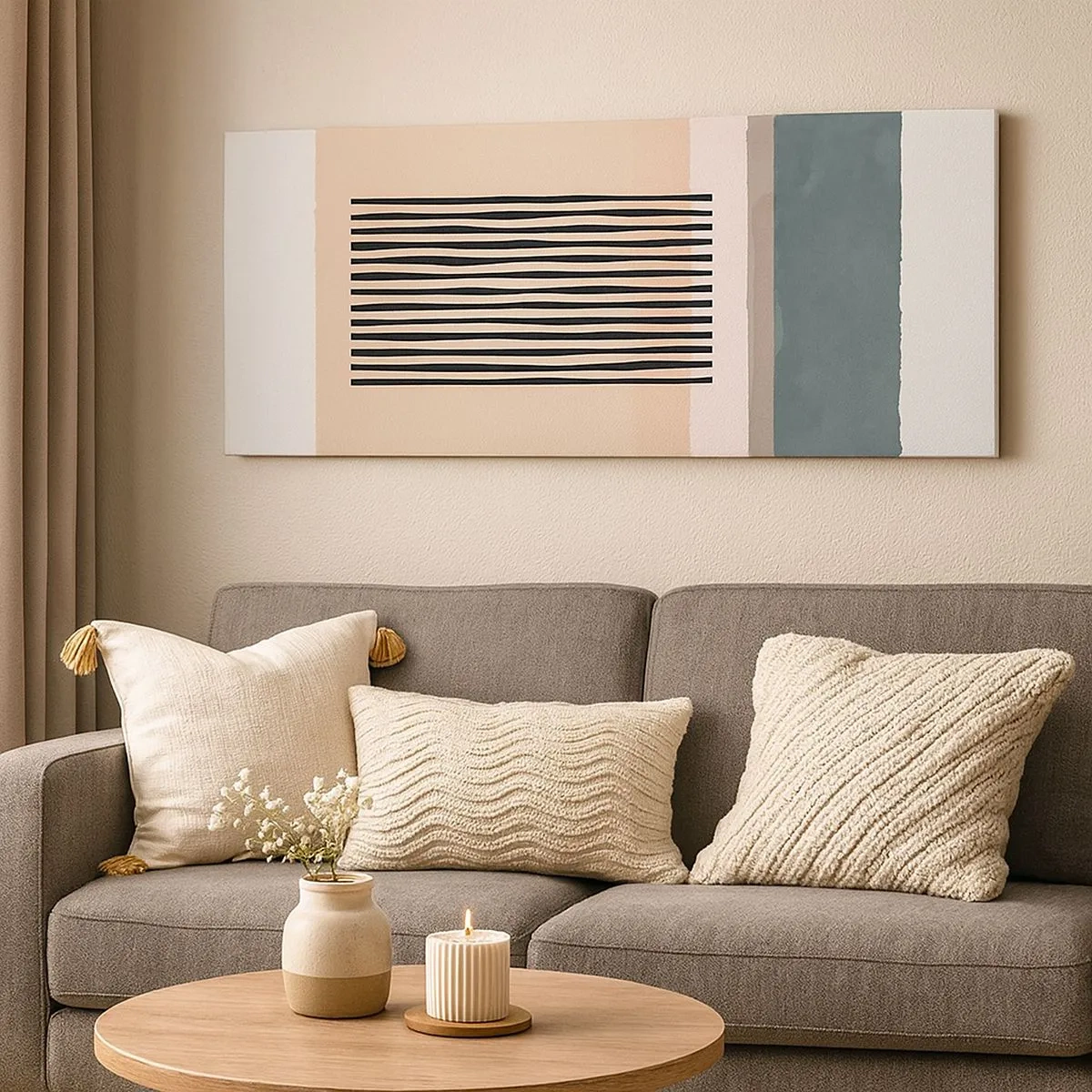 Cuadro sobre lienzo - Impresión de Imagen - Todo en orden - 100x40 cm