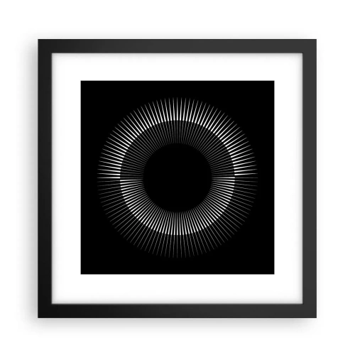 Póster en marco negro - Sol negro - 30x30 cm