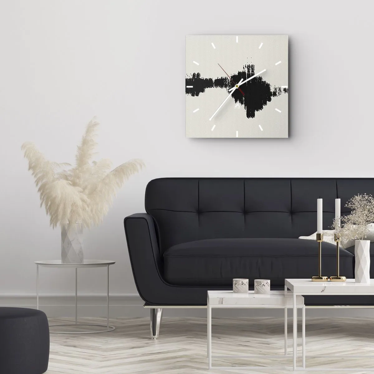 Reloj de pared - Reloj de vidrio - Vibraciones de la imaginación - 40x40 cm