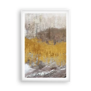 Póster en marco blanco - Una ráfaga dorada - 61x91 cm