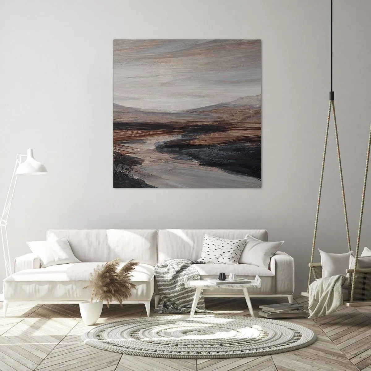 Cuadro sobre lienzo - Impresión de Imagen - Valle apacible - 40x40 cm