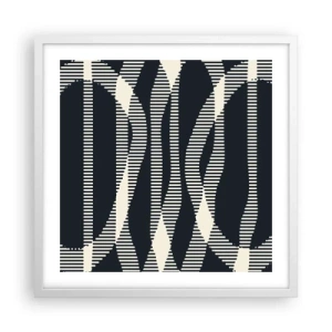 Póster en marco blanco - Un intento de romper la oscuridad - 50x50 cm