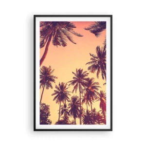 Póster en marco negro - Variante tropical - 61x91 cm