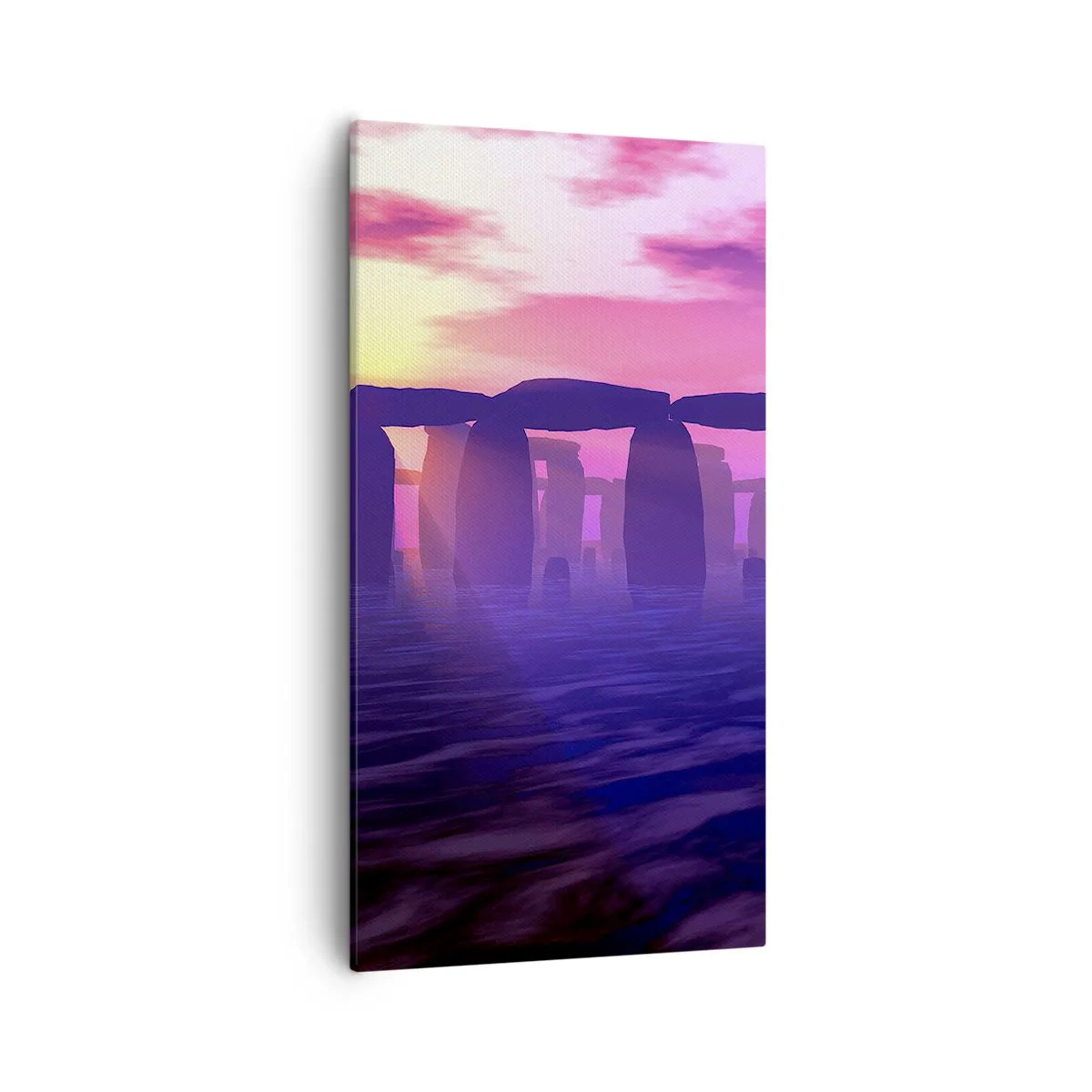 Cuadro sobre lienzo - Impresión de Imagen - Misterio al amanecer en la niebla - 55x100 cm
