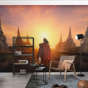 Fotomural Standard Eco - En paz por la eternidad - Tailandia, Budismo, Templo - 300x210 cm