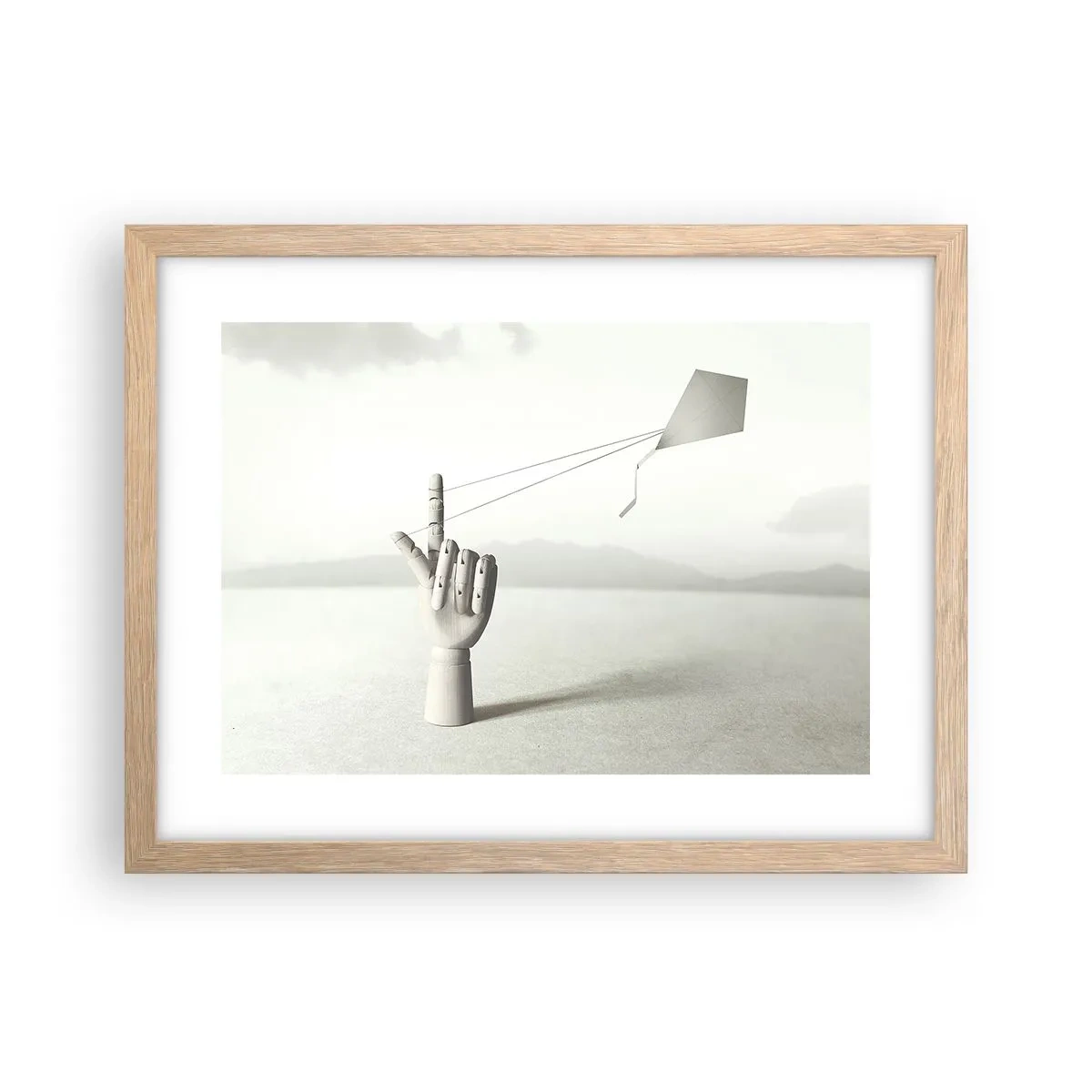 Póster en marco roble claro - Una prueba de fuerza - 40x30 cm