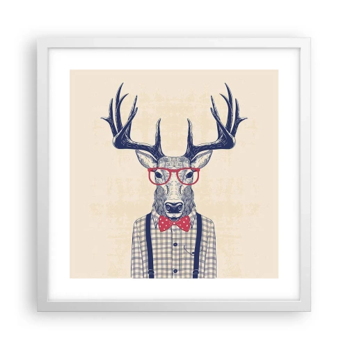 Póster en marco blanco - Una extravagancia lúdica - 40x40 cm