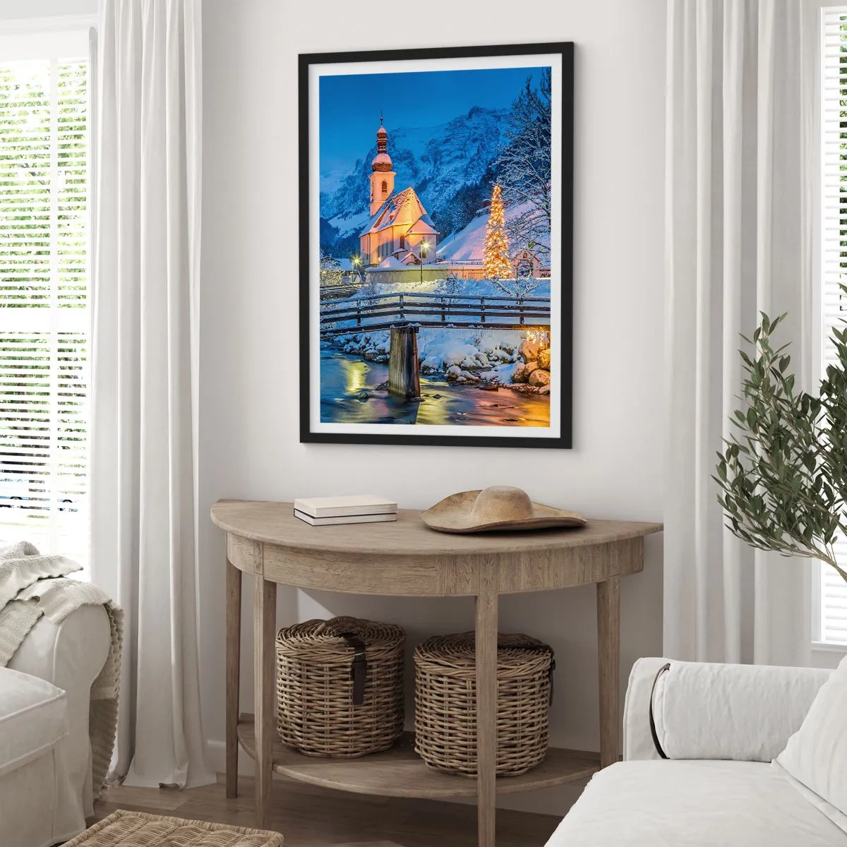 Póster en marco negro - El espíritu de la Navidad - 70x100 cm