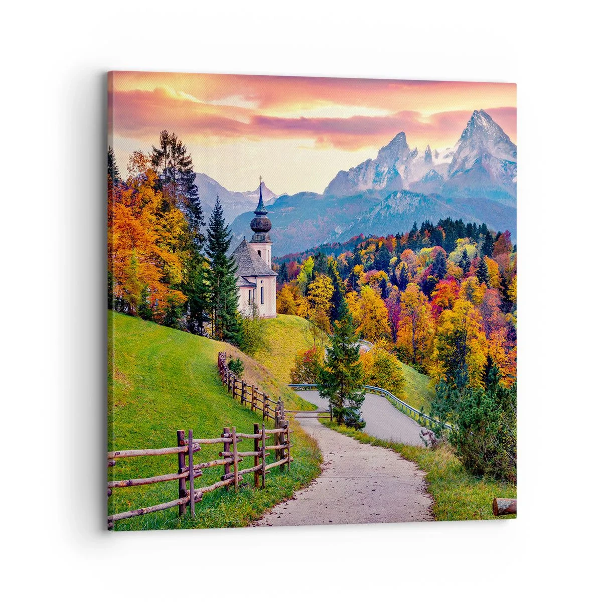 Cuadro sobre lienzo - Impresión de Imagen - Paisaje como una pintura - 70x70 cm