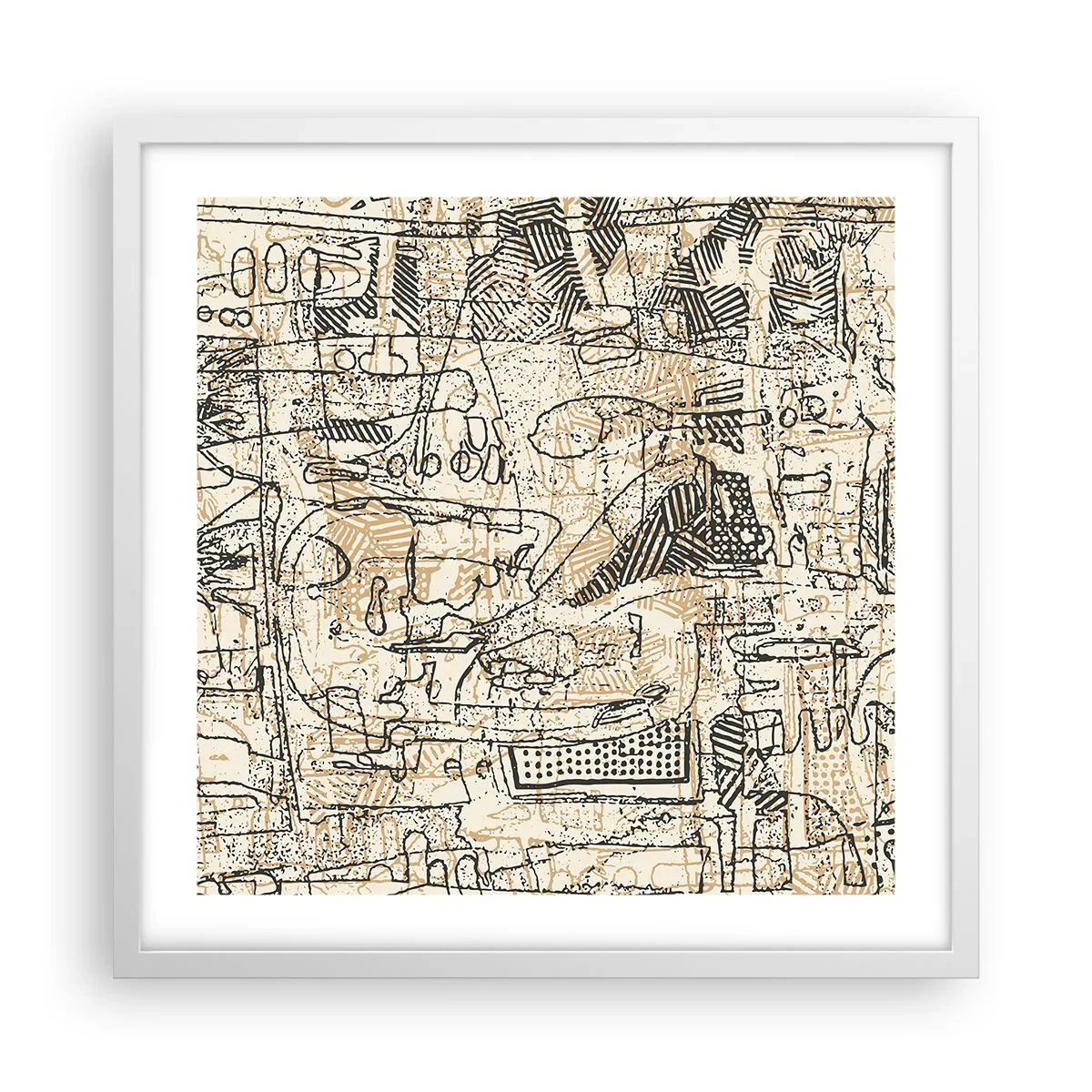 Póster en marco blanco - A la espera de ser descifrado - 50x50 cm