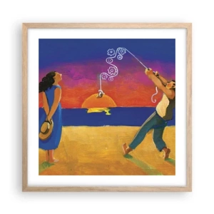 Póster en marco roble claro - Mucho más que una estrella del cielo - 50x50 cm