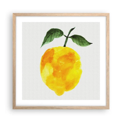 Póster en marco roble claro - Cómo conocer el sabor del sol - 50x50 cm