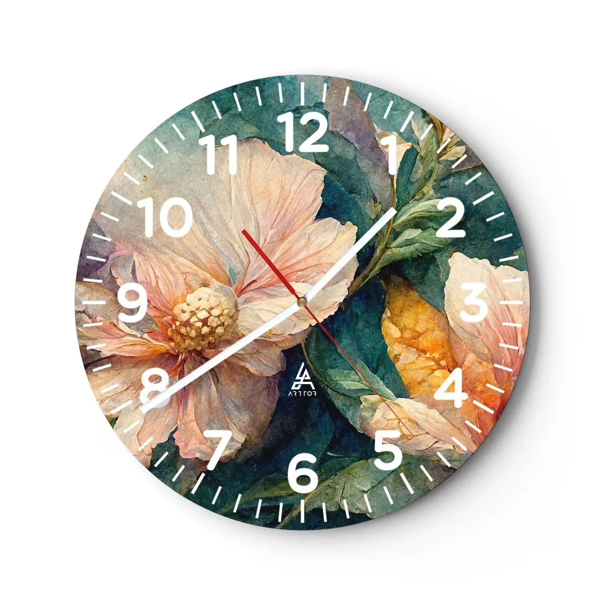 Reloj de pared - Reloj de vidrio - La sutileza misma - 40x40 cm