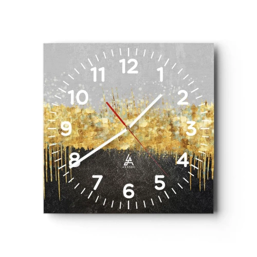 Reloj de pared - Reloj de vidrio - Hacia arriba y hacia abajo - 40x40 cm