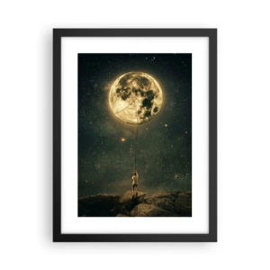 Póster en marco negro - El que robó la luna - 30x40 cm