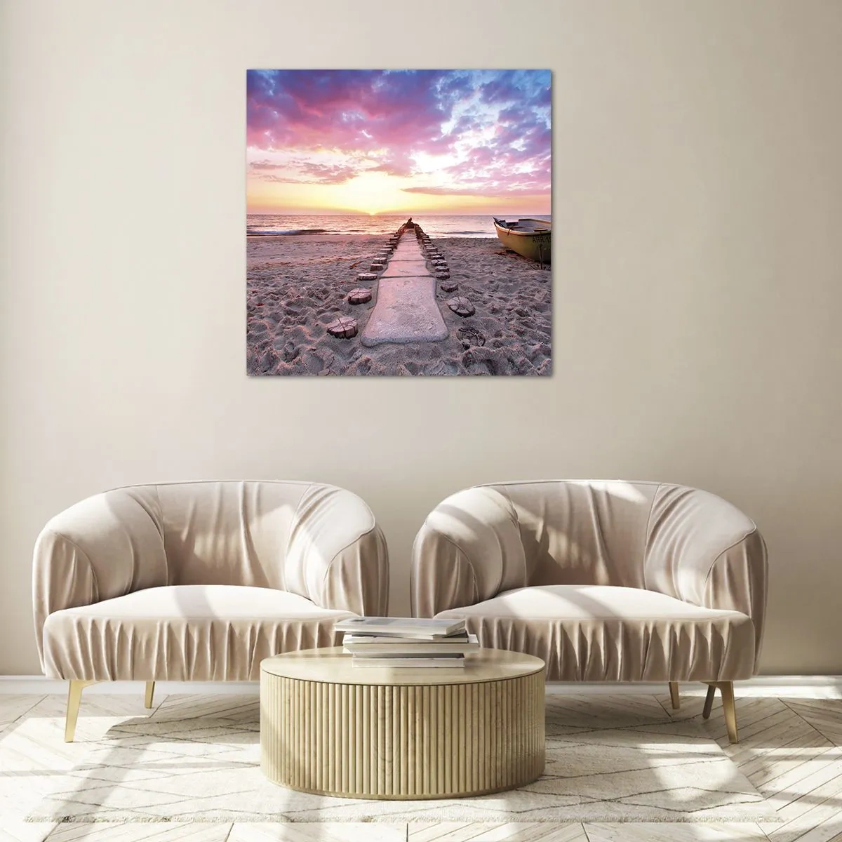Cuadro sobre vidrio - Impresiones sobre Vidrio - Un momento de profunda experiencia - 40x40 cm