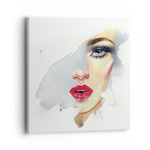 Cuadro sobre lienzo - Impresión de Imagen - Reflejo en una gota de agua - 30x30 cm