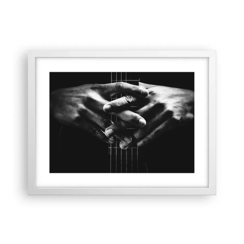 Póster en marco blanco - La oración del artista - 40x30 cm