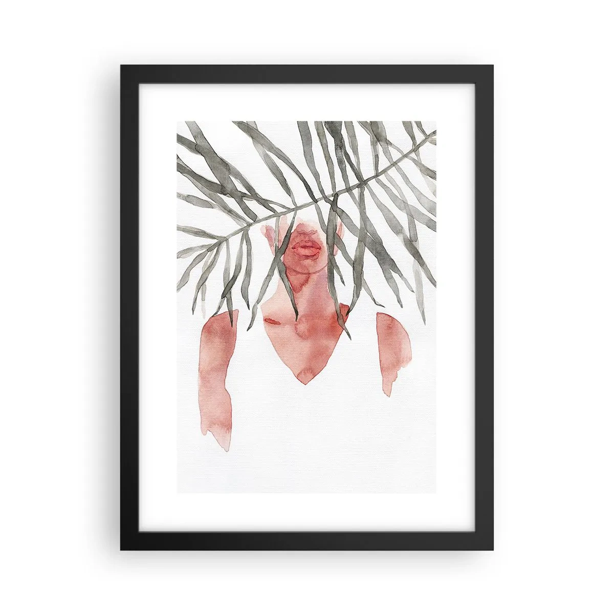 Póster en marco negro - Dama del trópico - 30x40 cm