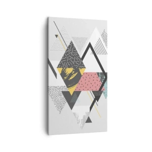 Cuadro sobre lienzo - Impresión de Imagen - Una variación del triángulo y el rombo - 45x80 cm