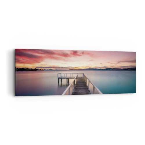 Cuadro sobre lienzo - Impresión de Imagen - La suave llama del atardecer - 90x30 cm