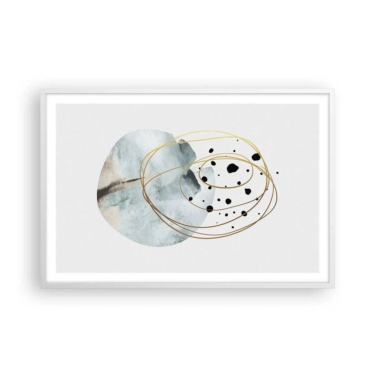 Póster en marco blanco - El concepto del espacio - 91x61 cm