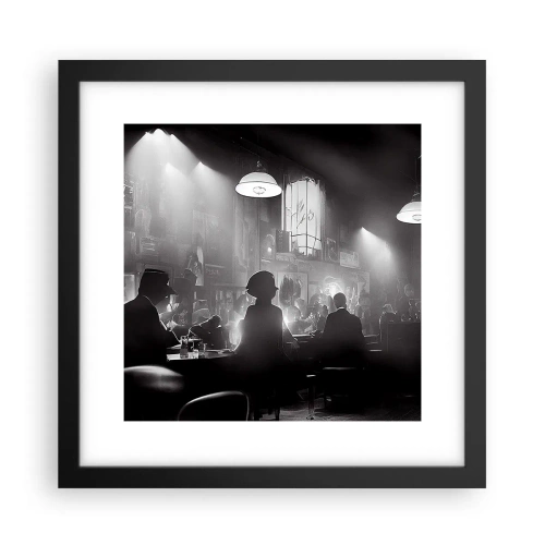 Póster en marco negro - En clave de jazz - 30x30 cm