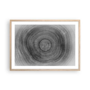 Póster en marco roble claro - El paso del tiempo - 70x50 cm